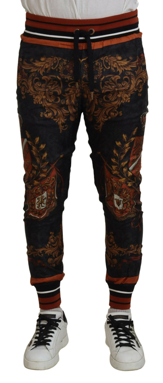 Baroque Crown Silk Sweatpants