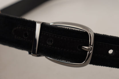 Elegant Black Velvet Designer Belt