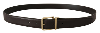 Elegant Leather Logo Engraved Belt