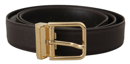 Elegant Leather Logo Engraved Belt