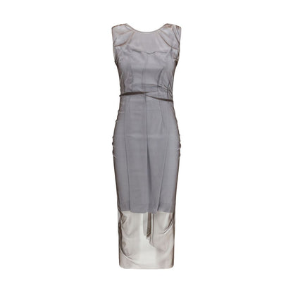 Semi-Sheer Midi Polyamide Dress