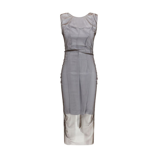 Semi-Sheer Midi Polyamide Dress