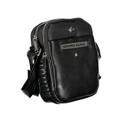 Sleek Black Dual-Compartment Shoulder Bag