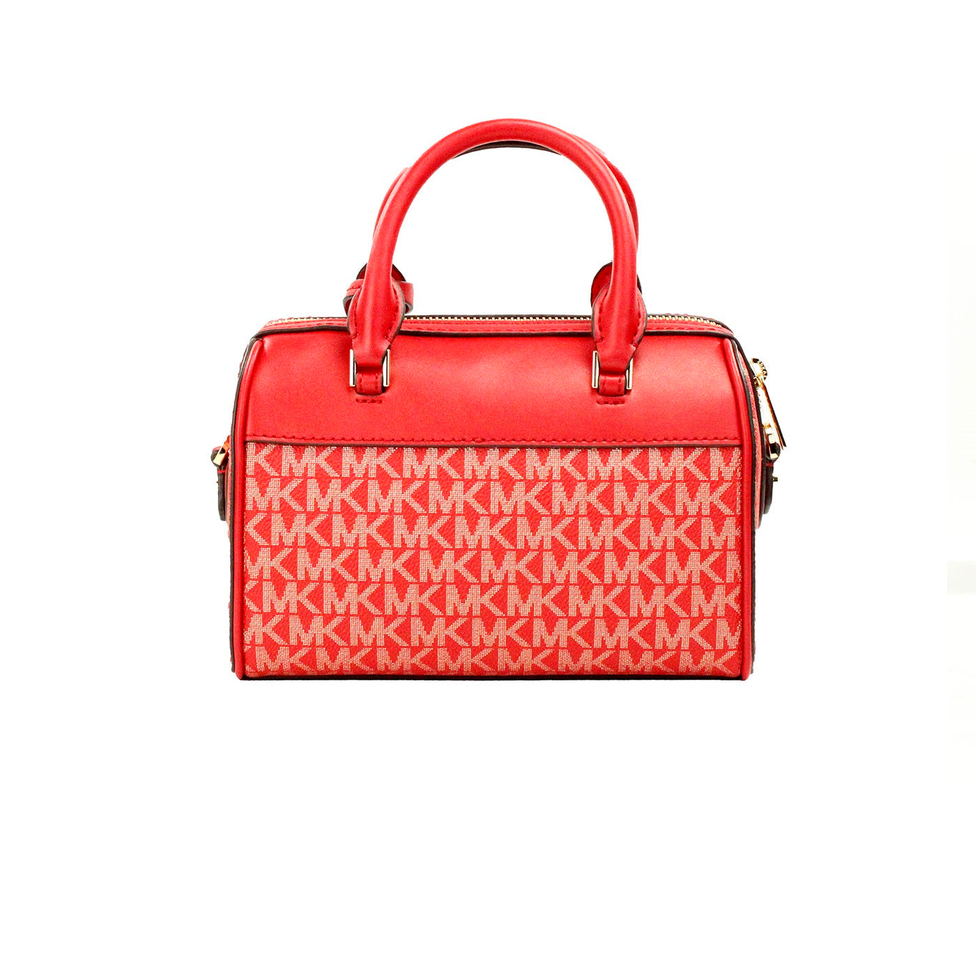 Travel XS Bright Red Signature PVC Duffle Crossbody Bag Purse