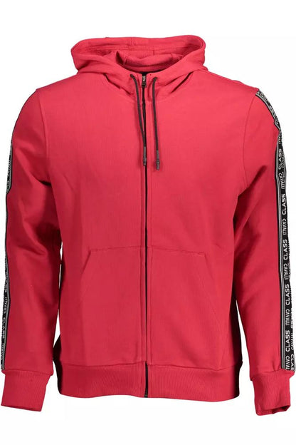 Chic Pink Hooded Sweatshirt with Contrasting Details