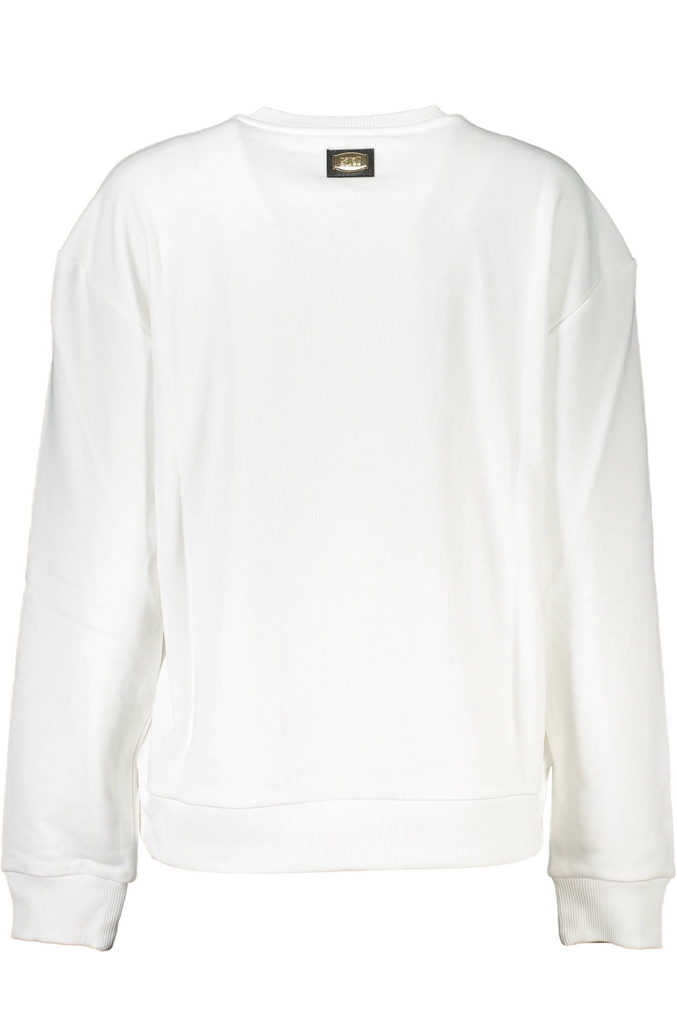 Chic White Printed Sweater with Cozy Brushed Interior