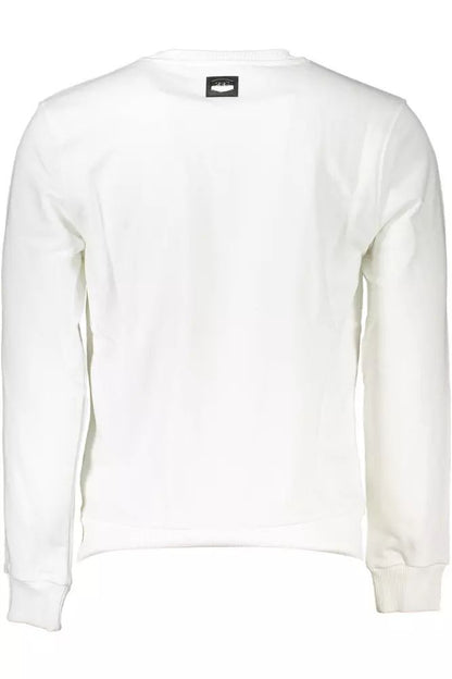 Elegant White Embroidered Sweatshirt