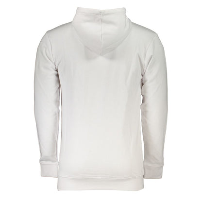 White Brushed Logo Sweatshirt with Hood
