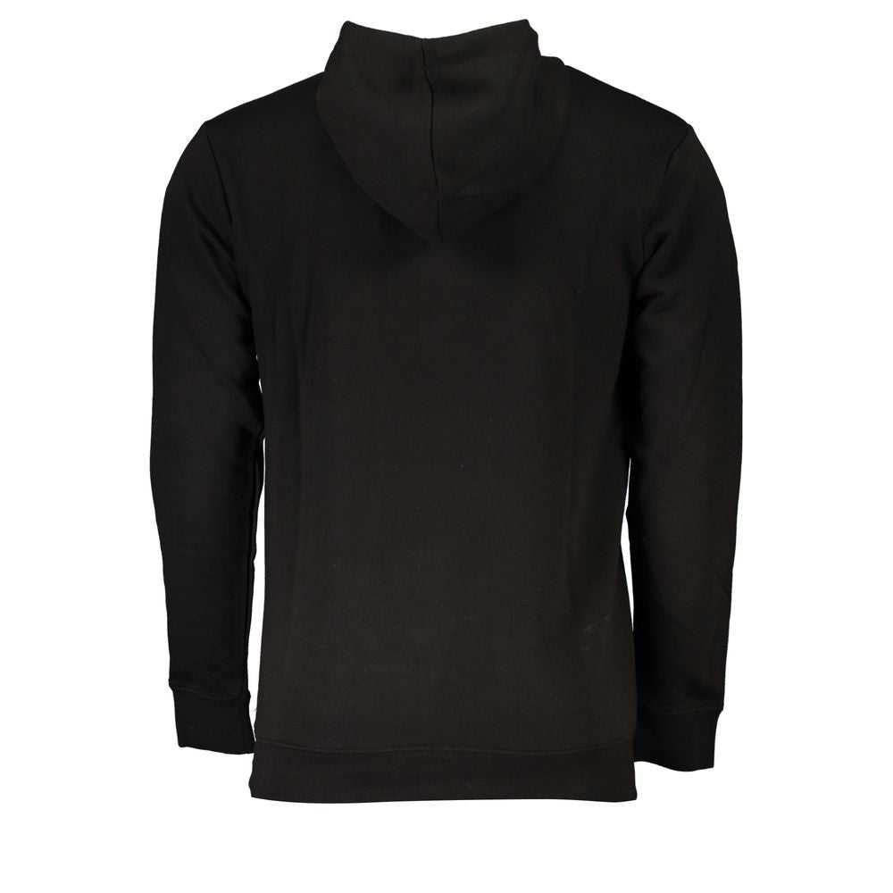 Sleek Black Hooded Sweatshirt with Logo
