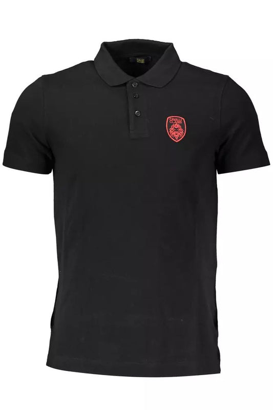 Elegant Short-Sleeve Polo Shirt in Classic Black
