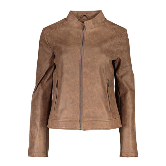 Chic Brown Sports Jacket with Long Sleeves