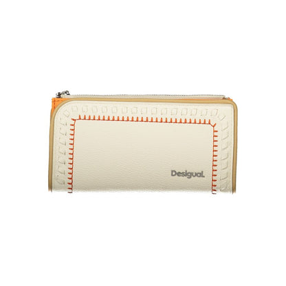 Chic Dual-Compartment White Wallet