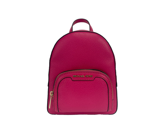Jaycee Mini XS Pebbled Leather Zip Pocket Backpack Bag