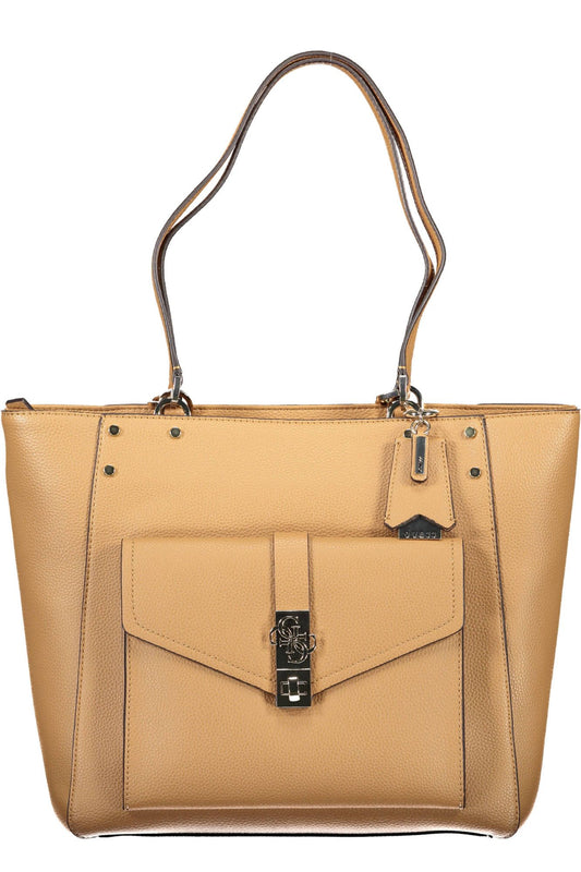 Chic Brown Dual-Compartment Handbag