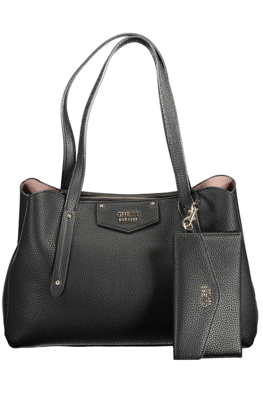 Chic Black Dual-Compartment Handbag