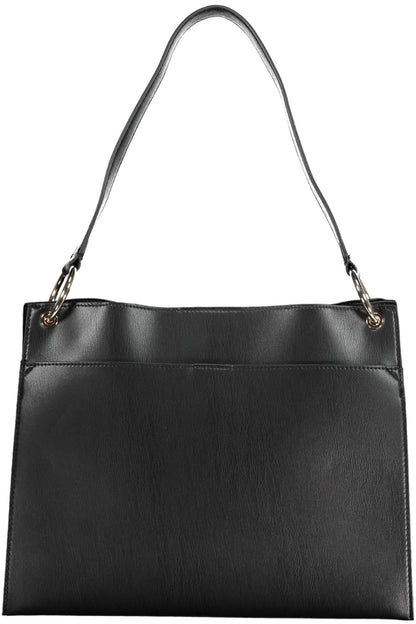Chic Snap-Closure Shoulder Bag with Contrasting Details