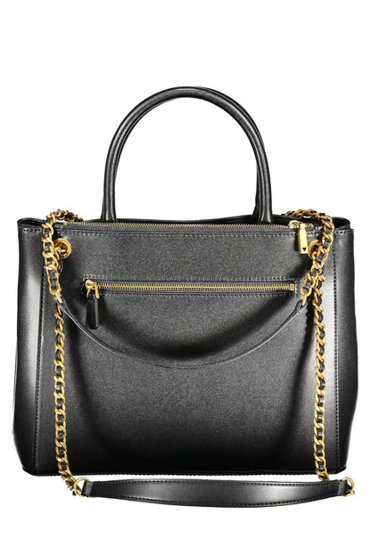 Elegant Two-Tone Chain Handle Handbag