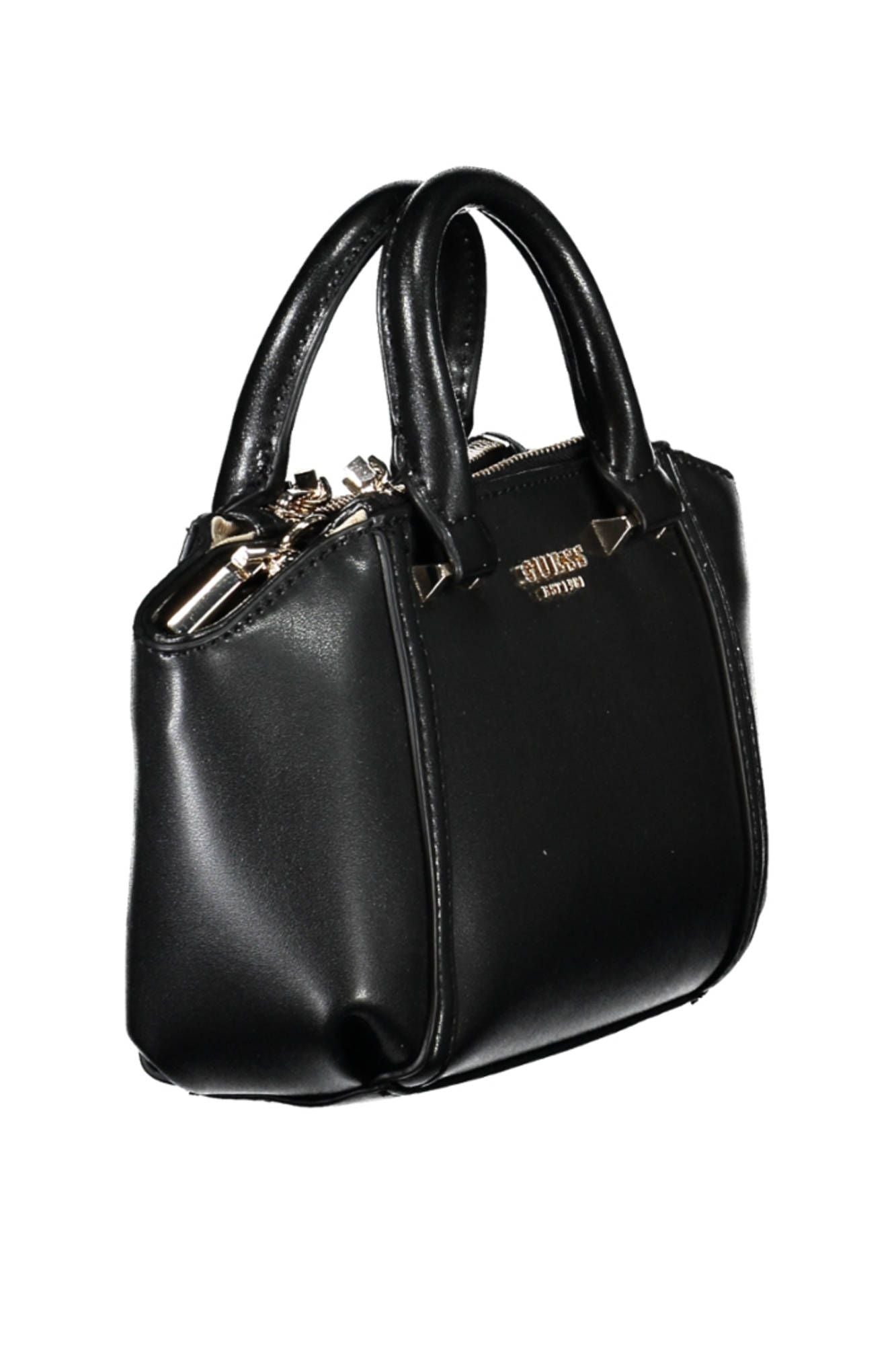 Chic Black Contrasting Detail Tote Bag