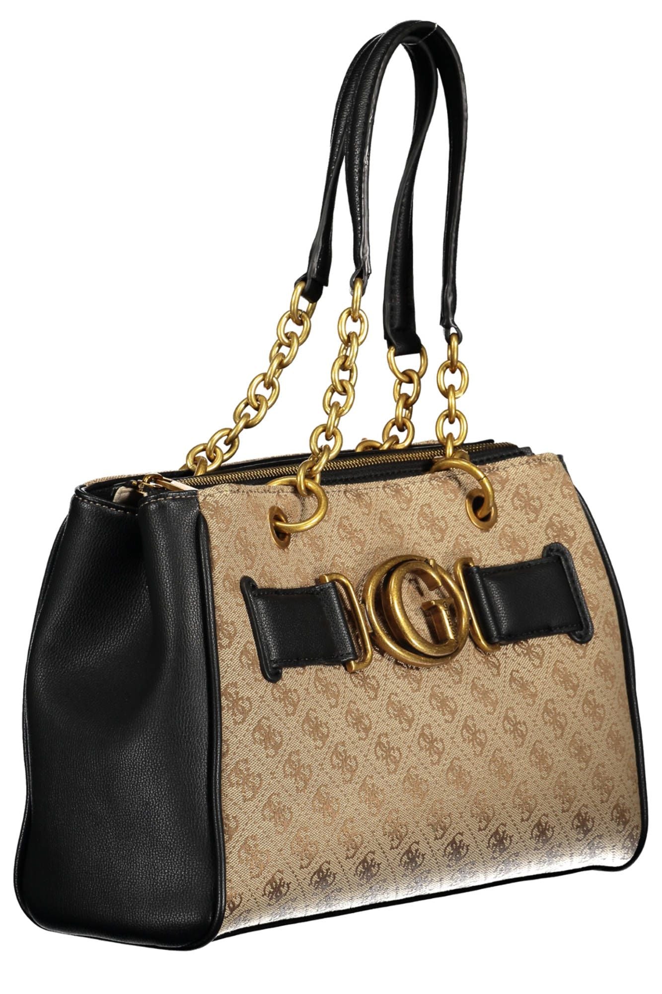 Elegant Chain-Handled Polyurethane Handbag