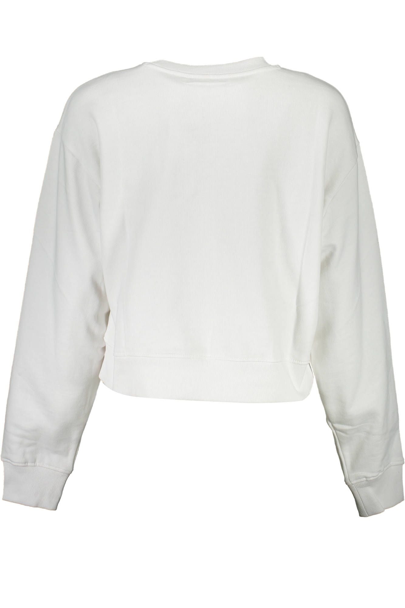 Chic White Cotton Sweatshirt with Logo Print