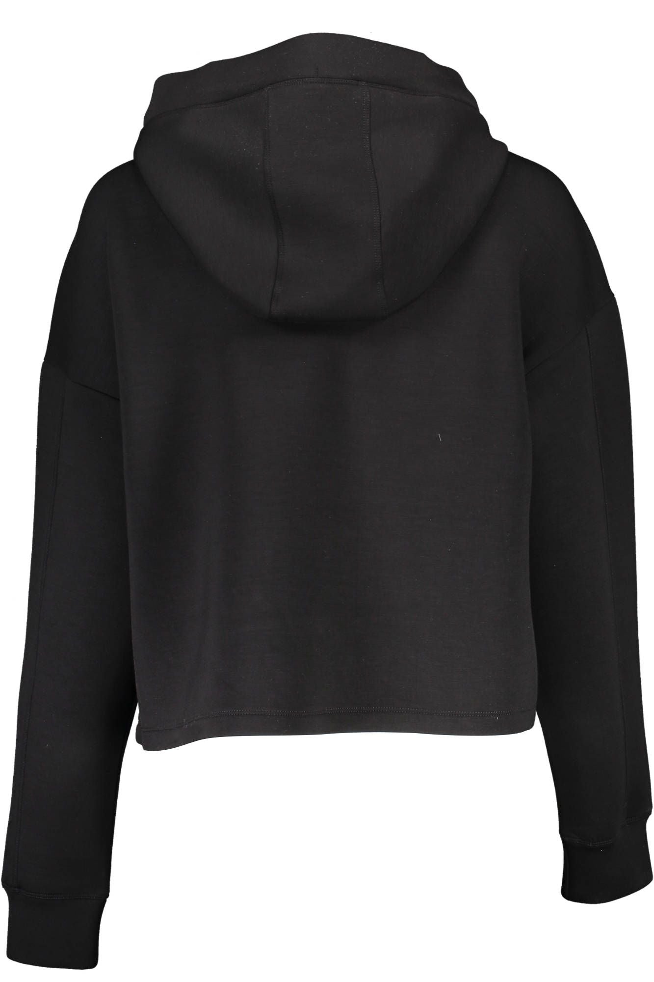 Chic Black Hooded Sweatshirt with Logo Print