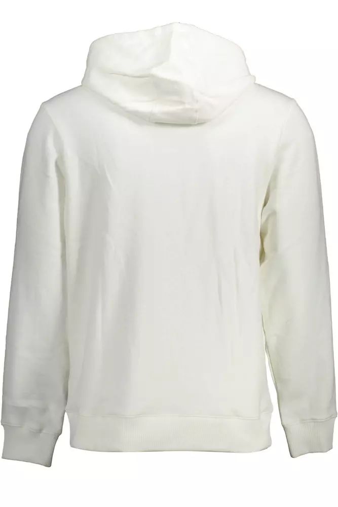 Eco-Chic White Hoodie with Iconic Print