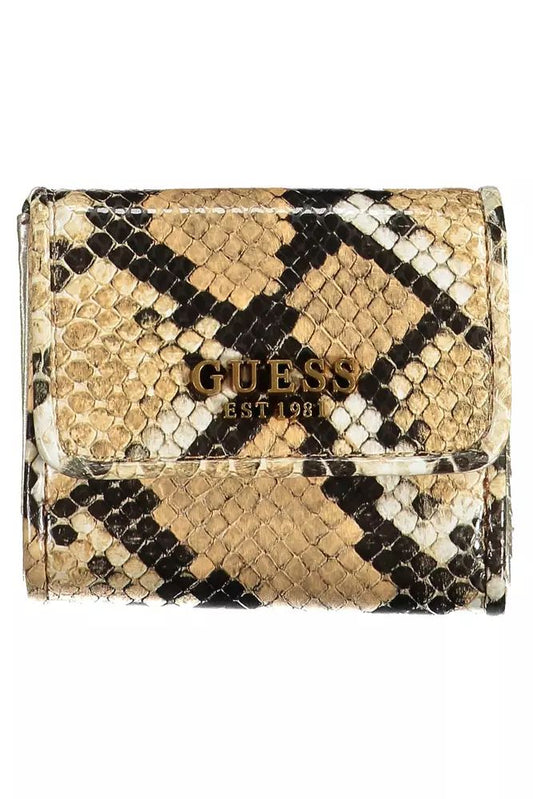Elegant Beige Wallet with Contrasting Accents