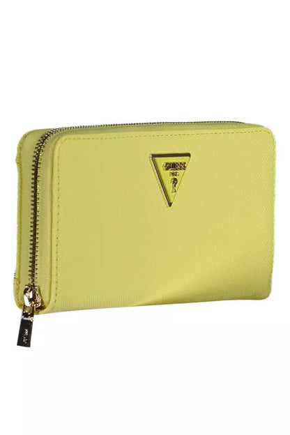 Chic Yellow Polyethylene Compact Wallet