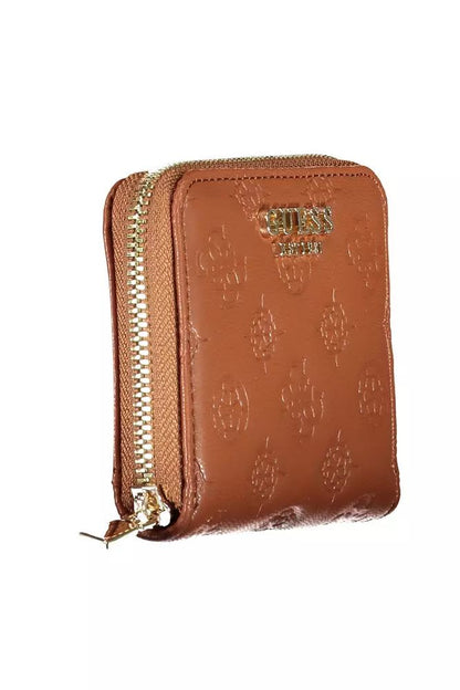 Chic Brown Contrasting Detail Wallet