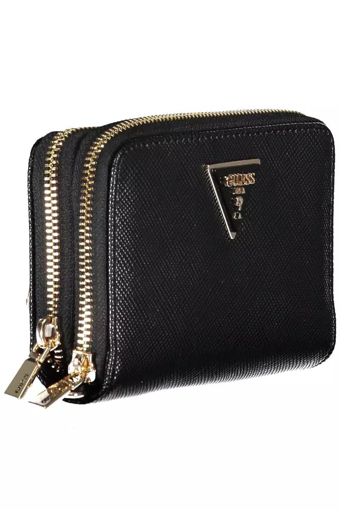 Elegant Black Wallet with Contrasting Accents