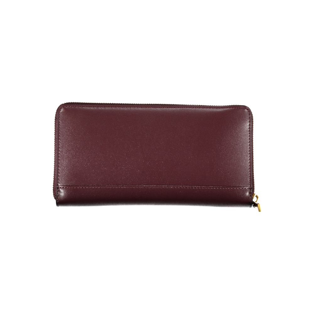 Elegant Triple Compartment Purple Wallet
