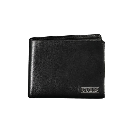 Sleek Black Leather Bifold Wallet