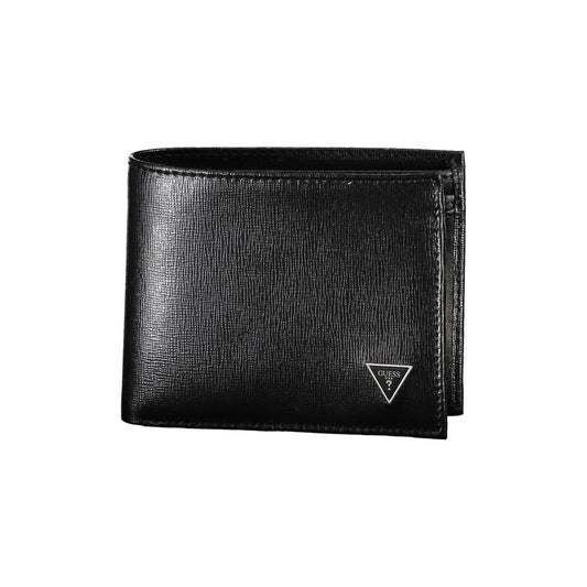 Elegant Black Leather Wallet with RFID Block
