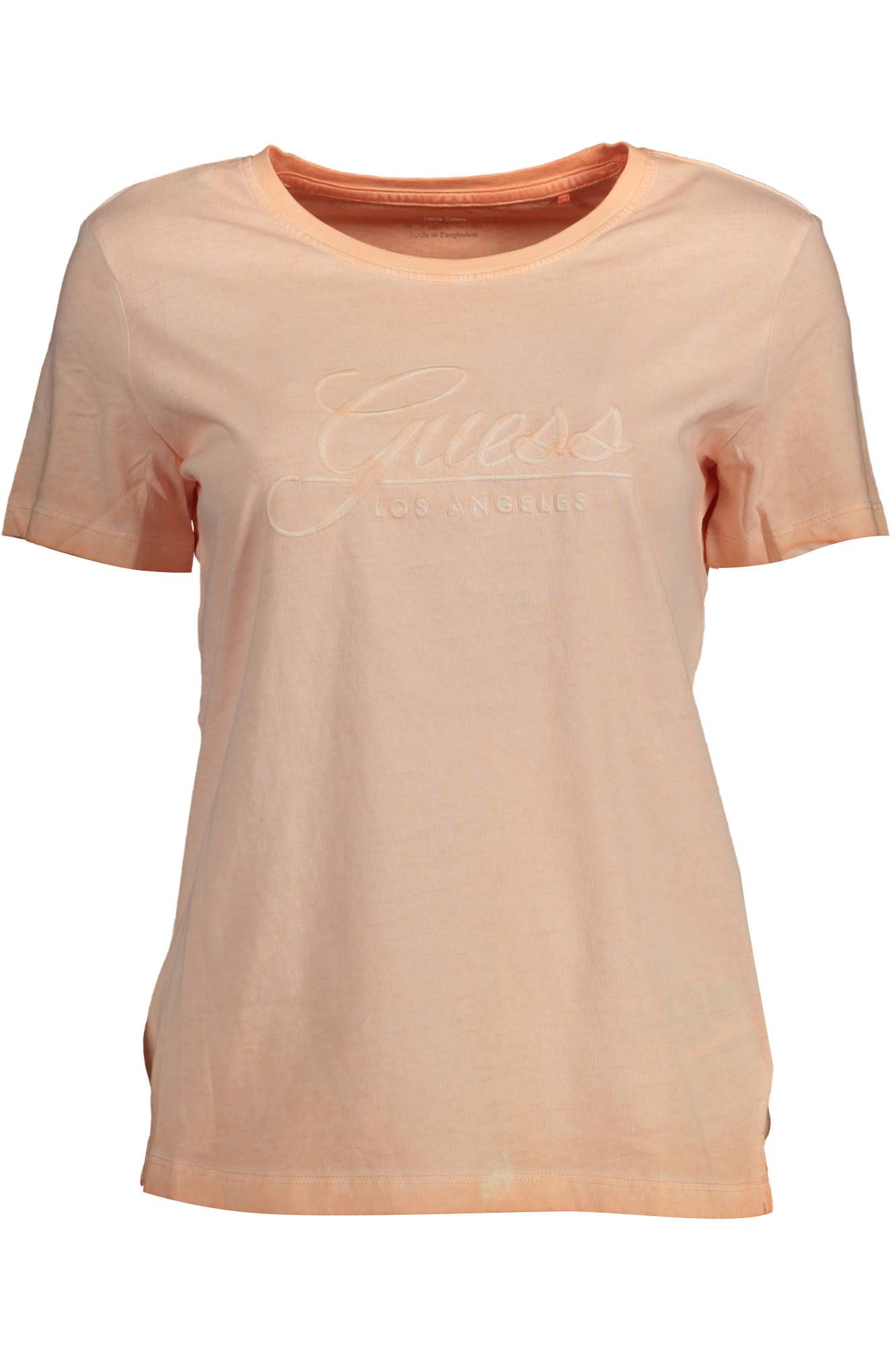 Chic Pink Embroidered Logo Tee