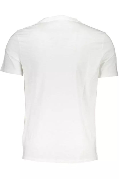 Chic Embroidered Pocket Tee in Pure White