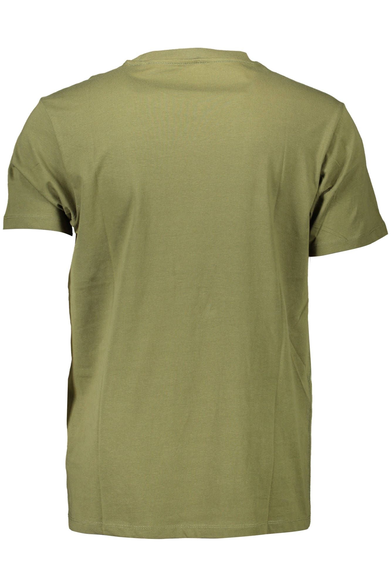 Chic Green Crew Neck Tee with Iconic Print