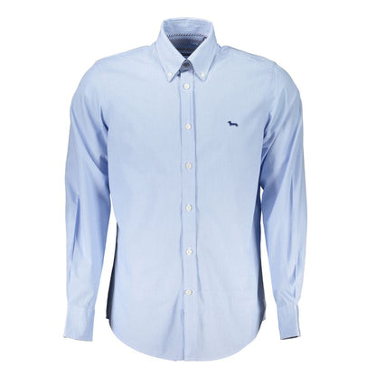Elegant Light Blue Long Sleeve Button-Down Shirt