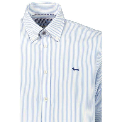 Elegant Striped Button-Down Cotton Shirt