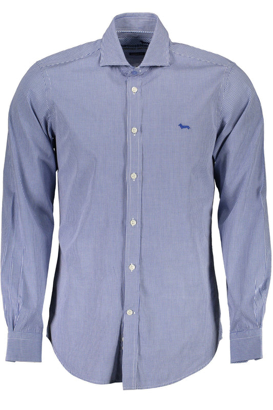 Elegant Blue Narrow Fit Long Sleeve Shirt