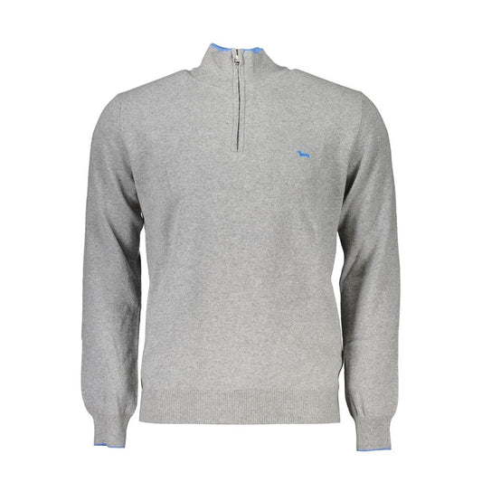 Elegant Half-Zip Sweater with Contrast Details