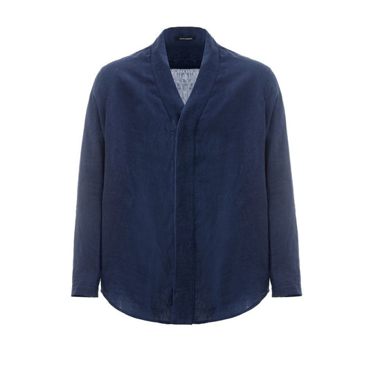 Elegant Blue Linen Jacket - Timeless Men's Fashion
