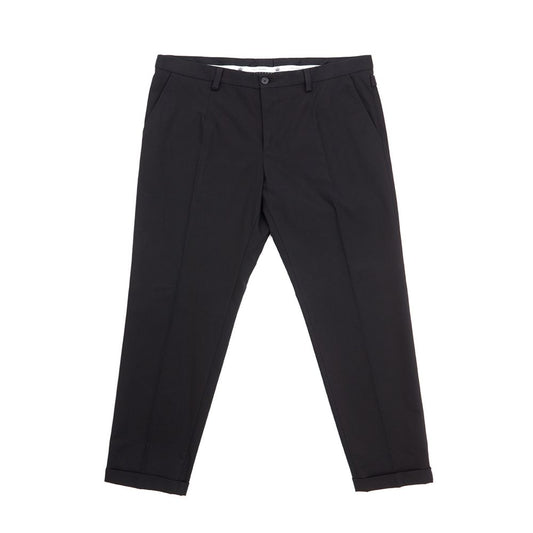 Elegant Black Cotton Pants for Men