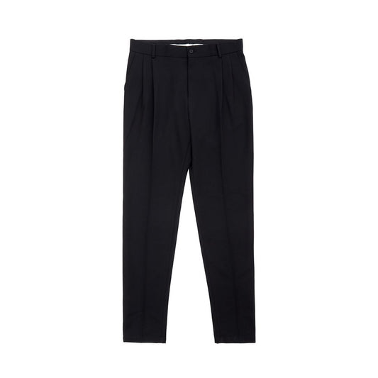 Elegant Polyester Black Pants for Men