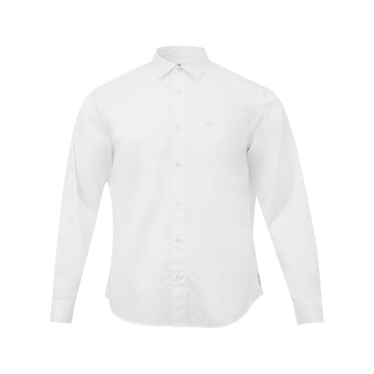 Elevated White Cotton Classic Shirt