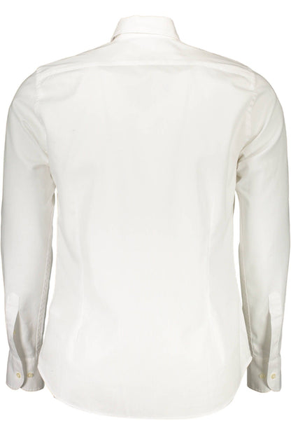 Slim Fit Embroidered White Shirt
