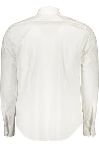 Elegant White Long-Sleeved Shirt for Men