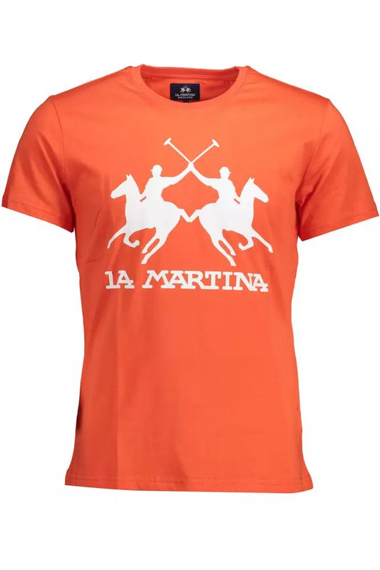 Elegant Orange Crew Neck T-Shirt