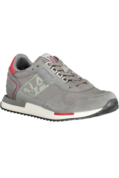 Trendy Gray Laced Sports Sneakers