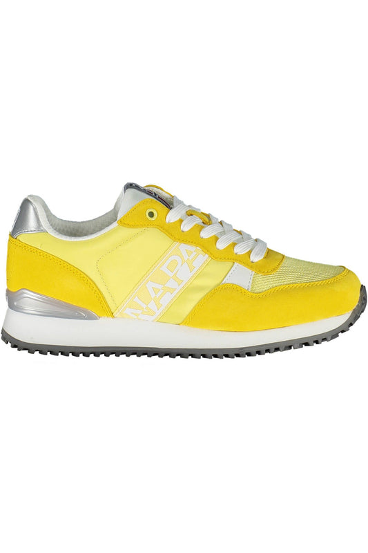 Vibrant Yellow Lace-up Sneakers