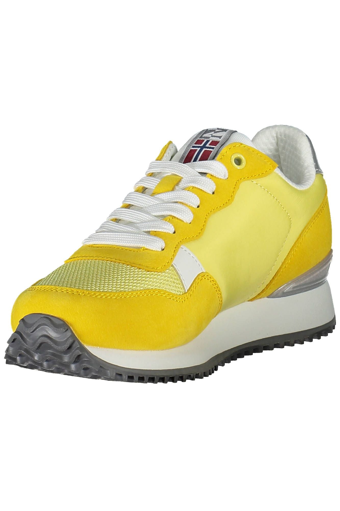 Vibrant Yellow Lace-up Sneakers